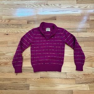 Vintage Funky Fuchsia Knit Sweater